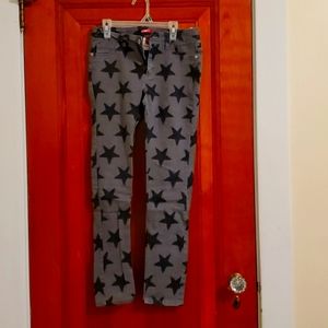 Size 14 Black and gray star skinny jeans
